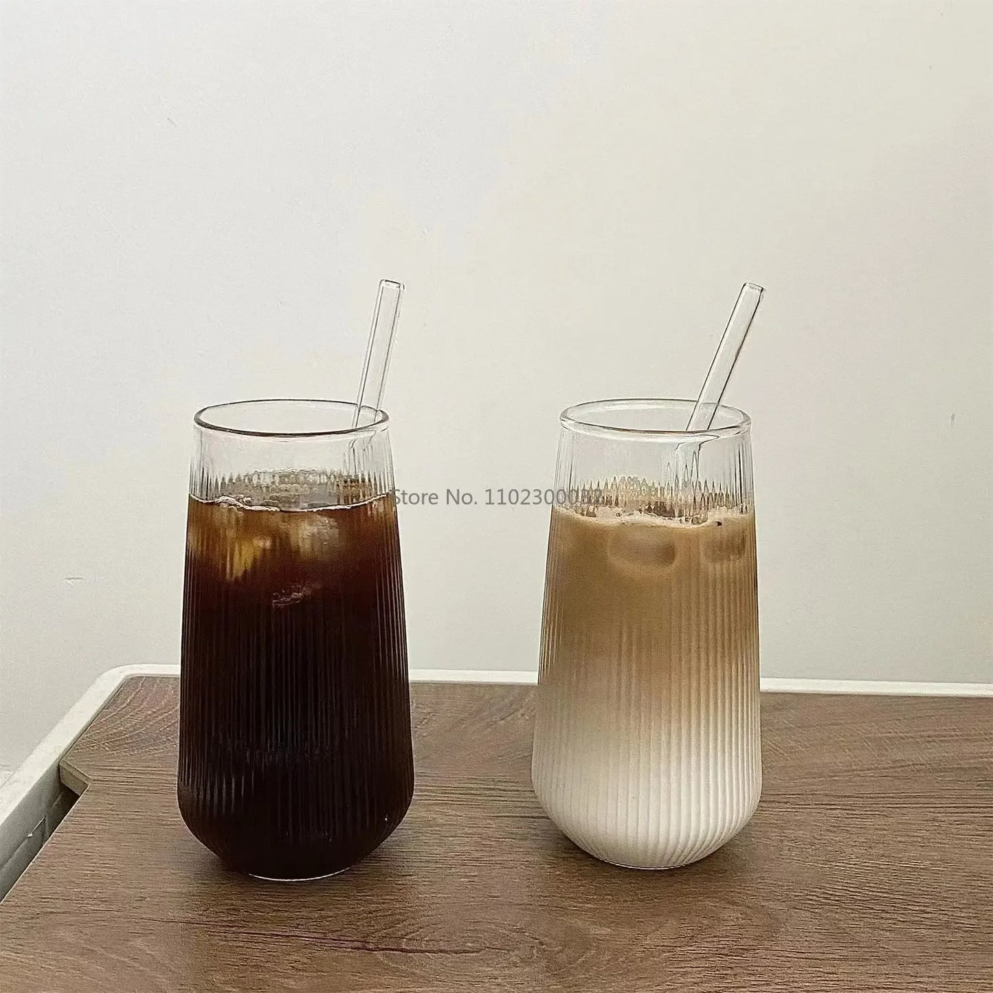 Ribbed Coffee Glass